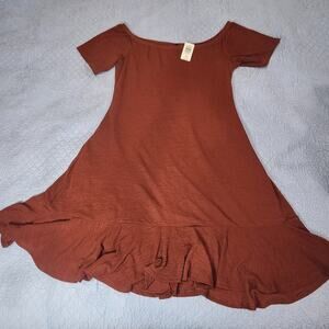 Torrid 2X Dark Red Brown Adjustable Shoulder Dress